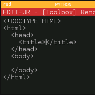 Prototype d'éditeur HTML embarqué sur la calculatrice NumWorks